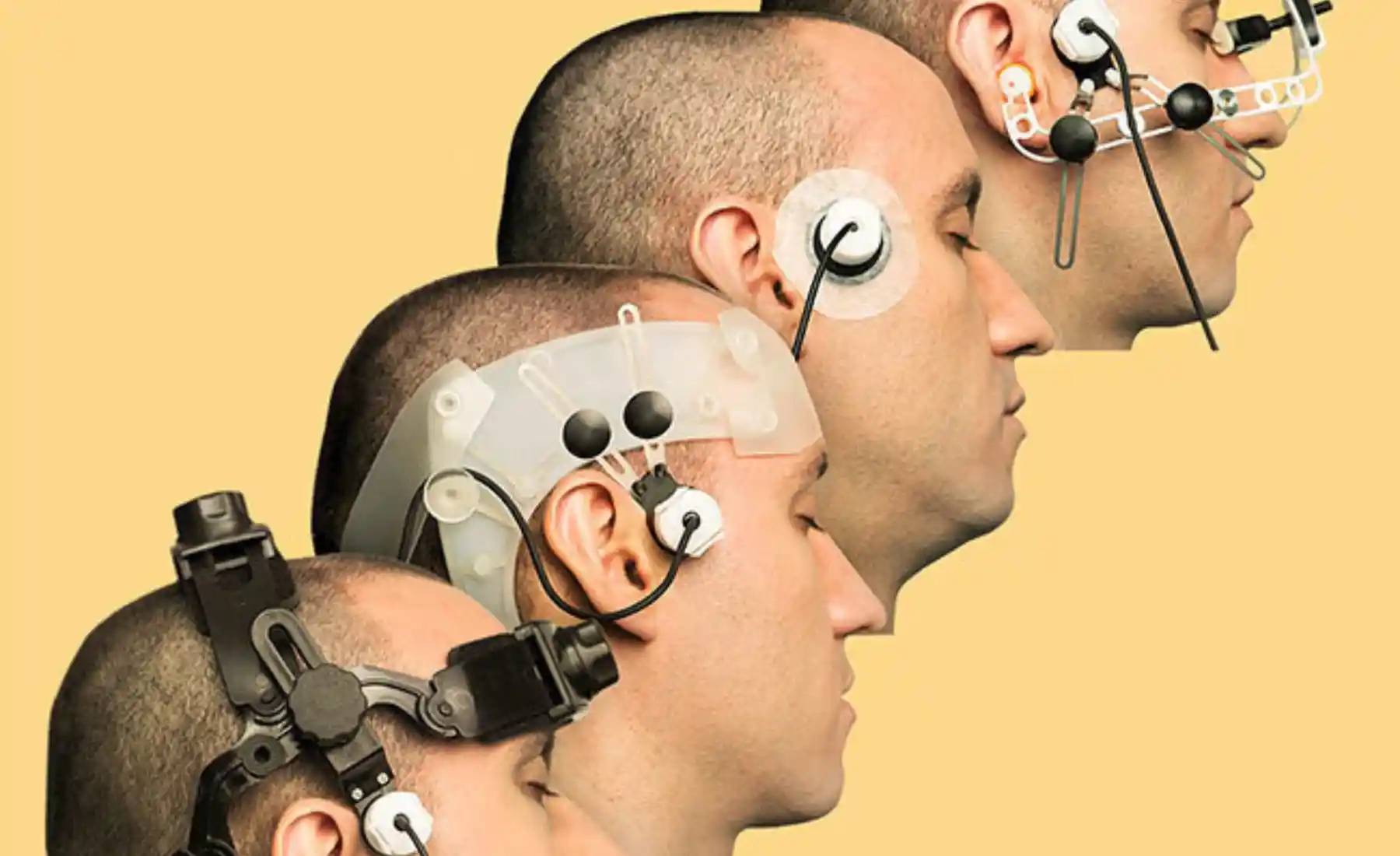 Fixation of the headset for a right-left shunt test